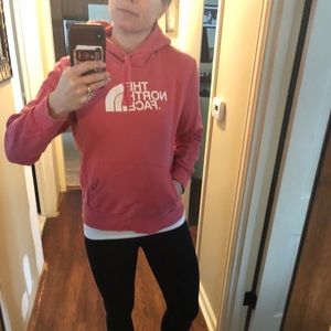 The North Face pink hoodie